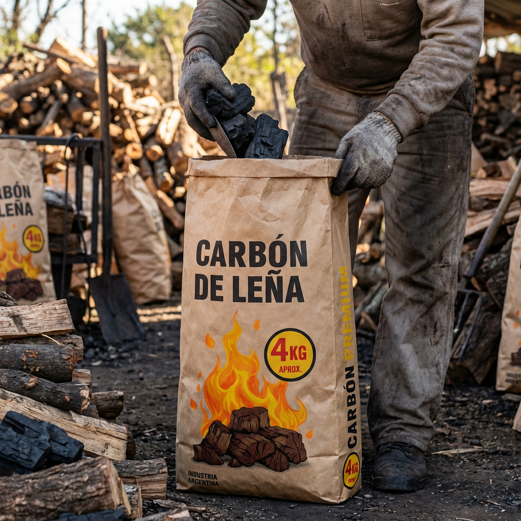 BOLSA FC CARBÓN 4KG - PACK x300 BOLSAS
