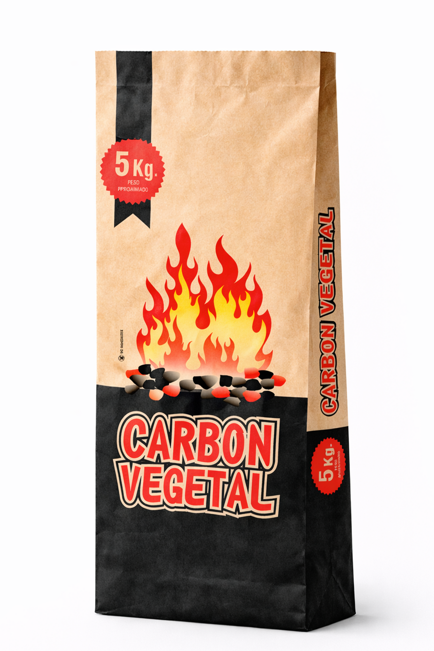 BOLSA FC CARBÓN 5KG KRAFT - PACK x300 BOLSAS